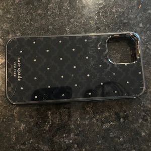 Barely used classy black Kate spade iPhone case!